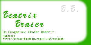 beatrix braier business card